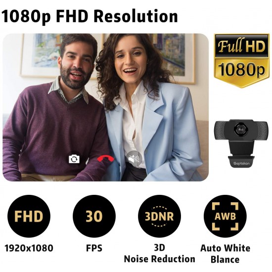 1080P HD Webcam with Microphone, Septekon Streaming Computer Web Camera for Laptop/Desktop/Mac/TV, USB PC Cam for Video Calling, Conferencing, Gaming 1080P HD Webcam with Microphone, Septekon Streaming Computer Web Camera for Laptop/Desktop/Mac/TV, USB PC Cam for Video Calling, Conferencing, Gaming