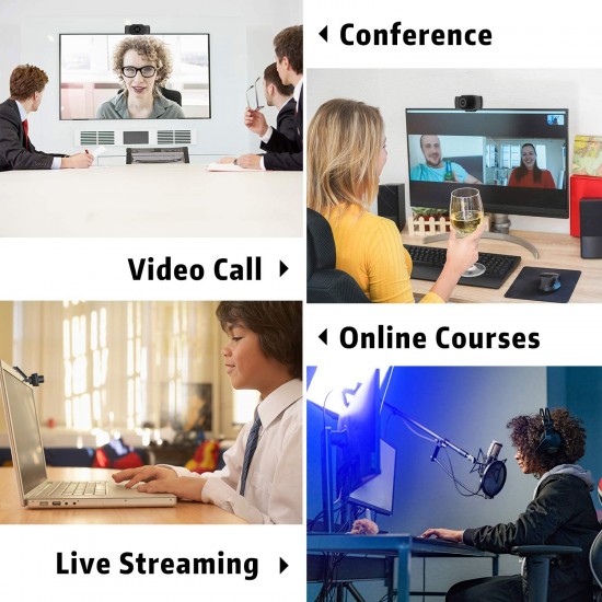 1080P HD Webcam with Microphone, Septekon Streaming Computer Web Camera for Laptop/Desktop/Mac/TV, USB PC Cam for Video Calling, Conferencing, Gaming 1080P HD Webcam with Microphone, Septekon Streaming Computer Web Camera for Laptop/Desktop/Mac/TV, USB PC Cam for Video Calling, Conferencing, Gaming