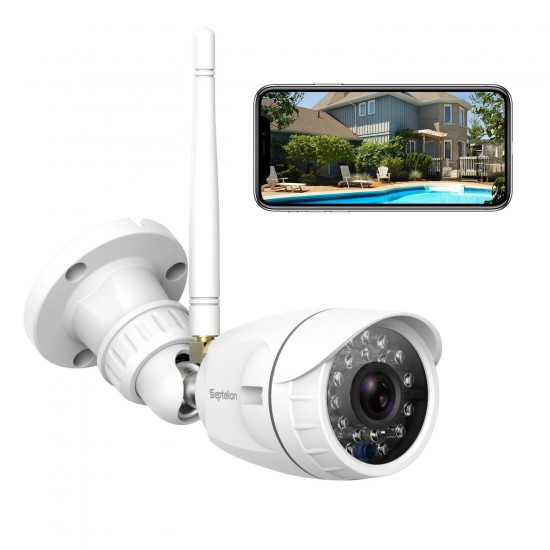 Outdoor Wireless Security Camera, Septekon 1080P Home Surveillance Camera with IP66 Waterproof, Night Vision, Motion Detection, Remote Access, Compatible with Alexa-S40 Outdoor Wireless Security Camera, Septekon 1080P Home Surveillance Camera with IP66 Waterproof, Night Vision, Motion Detection, Remote Access, Compatible with Alexa-S40