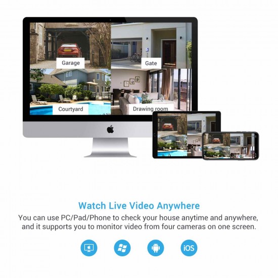 Outdoor Wireless Security Camera, Septekon 1080P Home Surveillance Camera with IP66 Waterproof, Night Vision, Motion Detection, Remote Access, Compatible with Alexa-S40 Outdoor Wireless Security Camera, Septekon 1080P Home Surveillance Camera with IP66 Waterproof, Night Vision, Motion Detection, Remote Access, Compatible with Alexa-S40