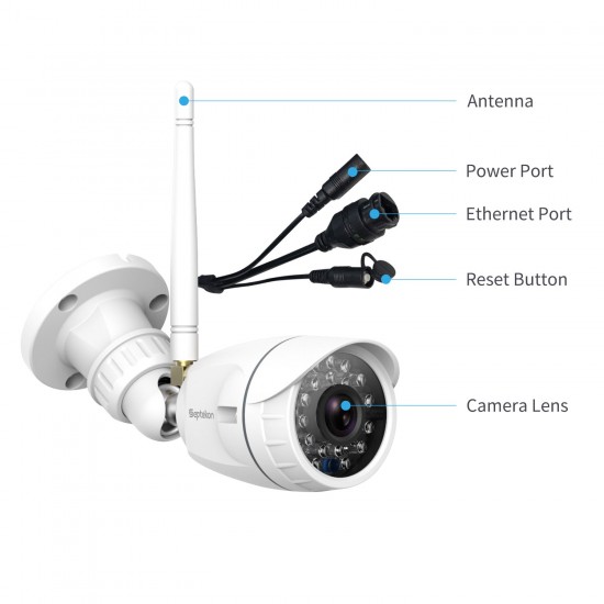 Outdoor Wireless Security Camera, Septekon 1080P Home Surveillance Camera with IP66 Waterproof, Night Vision, Motion Detection, Remote Access, Compatible with Alexa-S40 Outdoor Wireless Security Camera, Septekon 1080P Home Surveillance Camera with IP66 Waterproof, Night Vision, Motion Detection, Remote Access, Compatible with Alexa-S40